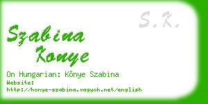 szabina konye business card