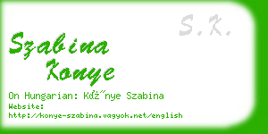 szabina konye business card